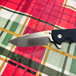 Rick Hinderer XM-24 4.0" S45VN Harpoon Spanto Tri-Way Stonewash, Blue/Black G10 Knife