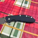 Rick Hinderer XM-24 4.0" S45VN Harpoon Spanto Tri-Way Stonewash, Blue/Black G10 Knife