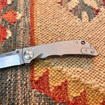 Spartan Blades SHF SF10SW 3.25 Harsey Folding Knife 3.25" Magnacut Stonewashed Blade, Bead Blasted Titanium Handles