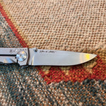 Spartan Blades SHF SF10SW 3.25 Harsey Folding Knife 3.25" Magnacut Stonewashed Blade, Bead Blasted Titanium Handles