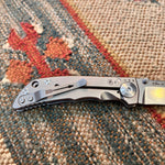 Spartan Blades SHF SF10SW 3.25 Harsey Folding Knife 3.25" Magnacut Stonewashed Blade, Bead Blasted Titanium Handles