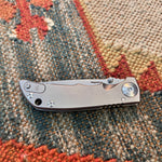 Spartan Blades SHF SF10SW 3.25 Harsey Folding Knife 3.25" Magnacut Stonewashed Blade, Bead Blasted Titanium Handles