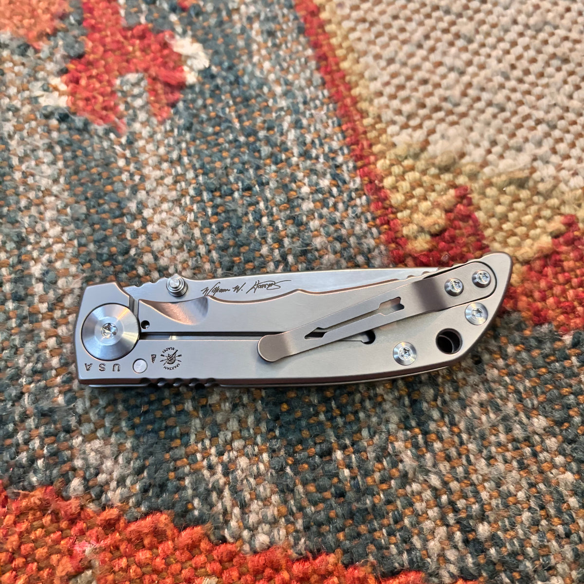 Spartan Blades SHF SF10SW 3.25 Harsey Folding Knife 3.25" Magnacut Stonewashed Blade, Bead Blasted Titanium Handles