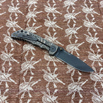 Spartan Blades Harsey Folder - Aztec Theme, Stonewash Magnacut 4" Blade Knife