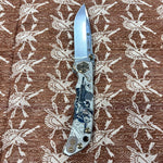 Spartan Blades Harsey Folder - Ronin Long Runner Theme, Stonewash Magnacut 4" Blade Knife
