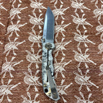 Spartan Blades Harsey Folder - Ronin Long Runner Theme, Stonewash Magnacut 4" Blade Knife
