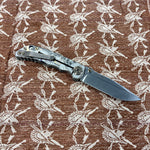 Spartan Blades Harsey Folder - Ronin Long Runner Theme, Stonewash Magnacut 4" Blade Knife