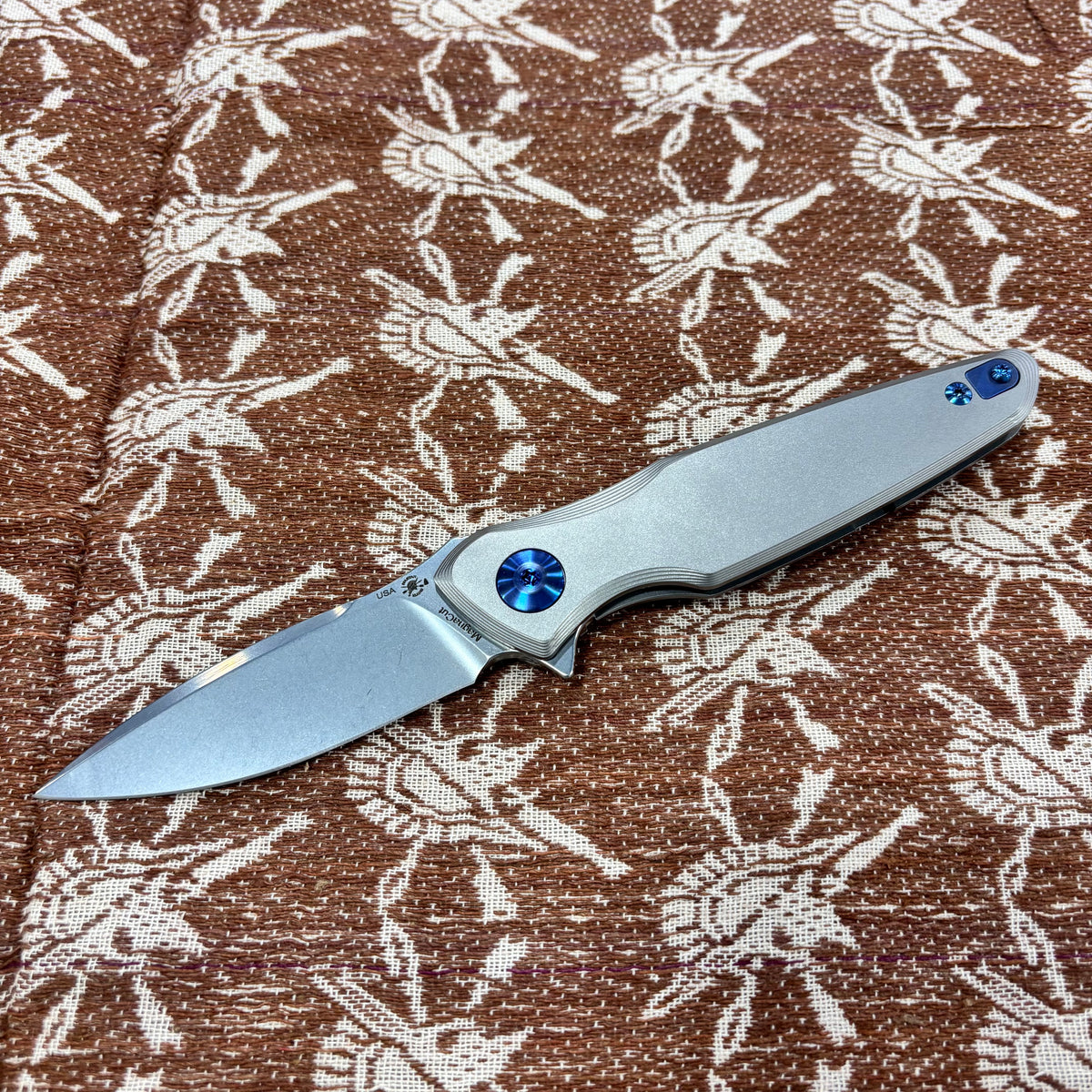Spartan Blades Pandia Folder -  Stonewash, Blue ANO Hardware 3.25” Blade Knife