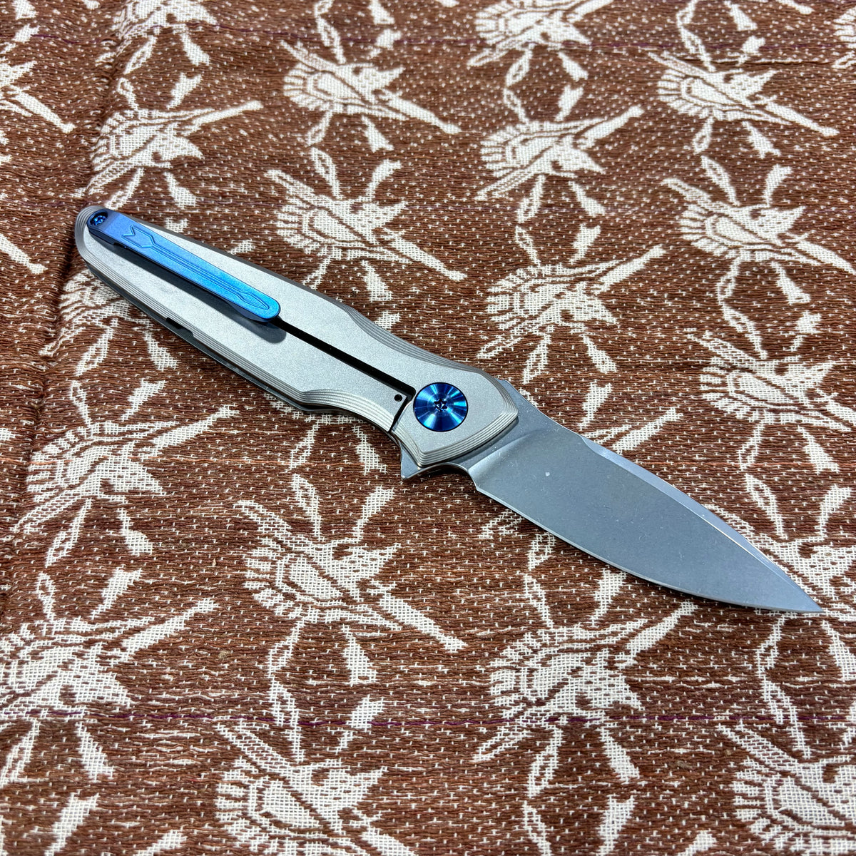 Spartan Blades Pandia Folder -  Stonewash, Blue ANO Hardware 3.25” Blade Knife