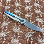 Spartan Blades Pandia Folder -  Stonewash, Blue ANO Hardware 3.25” Blade Knife