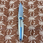 Spartan Blades Pandia Folder -  Stonewash, Blue ANO Hardware 3.25” Blade Knife