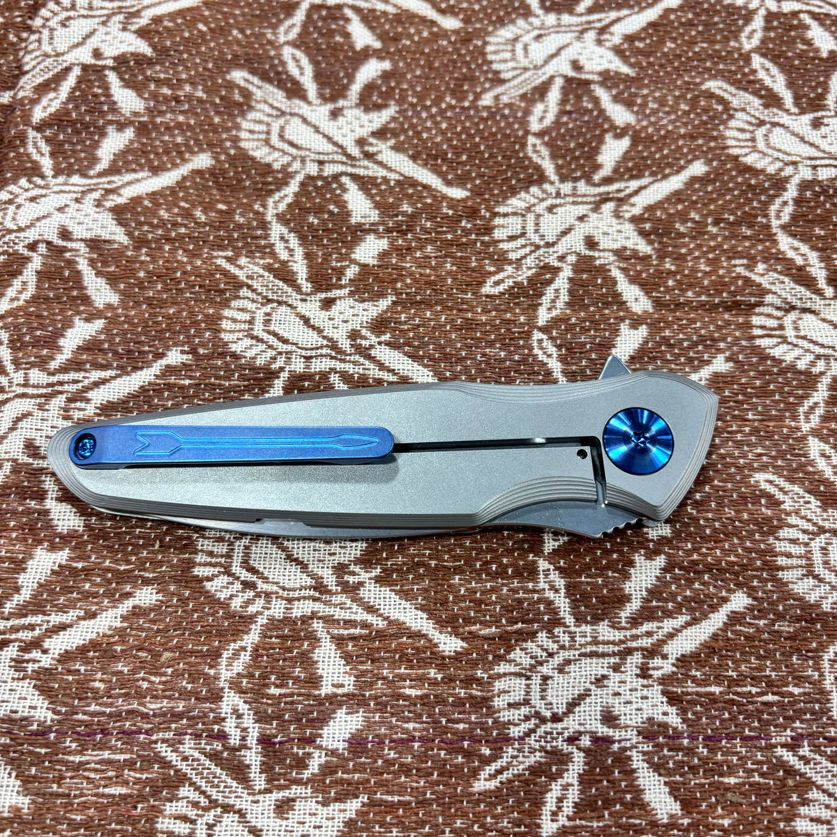 Spartan Blades Pandia Folder -  Stonewash, Blue ANO Hardware 3.25” Blade Knife