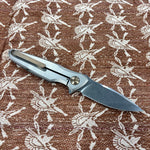 Spartan Blades Pandia Folder -  Stonewash, Bronze ANO Hardware 3.25” Blade Knife