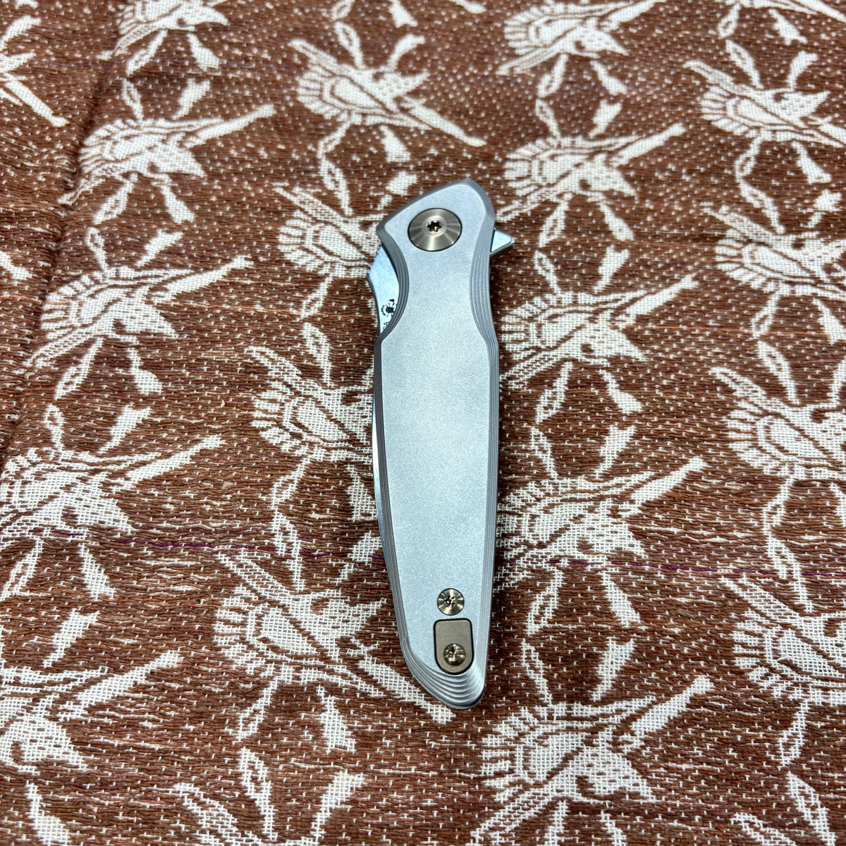 Spartan Blades Pandia Folder -  Stonewash, Bronze ANO Hardware 3.25” Blade Knife