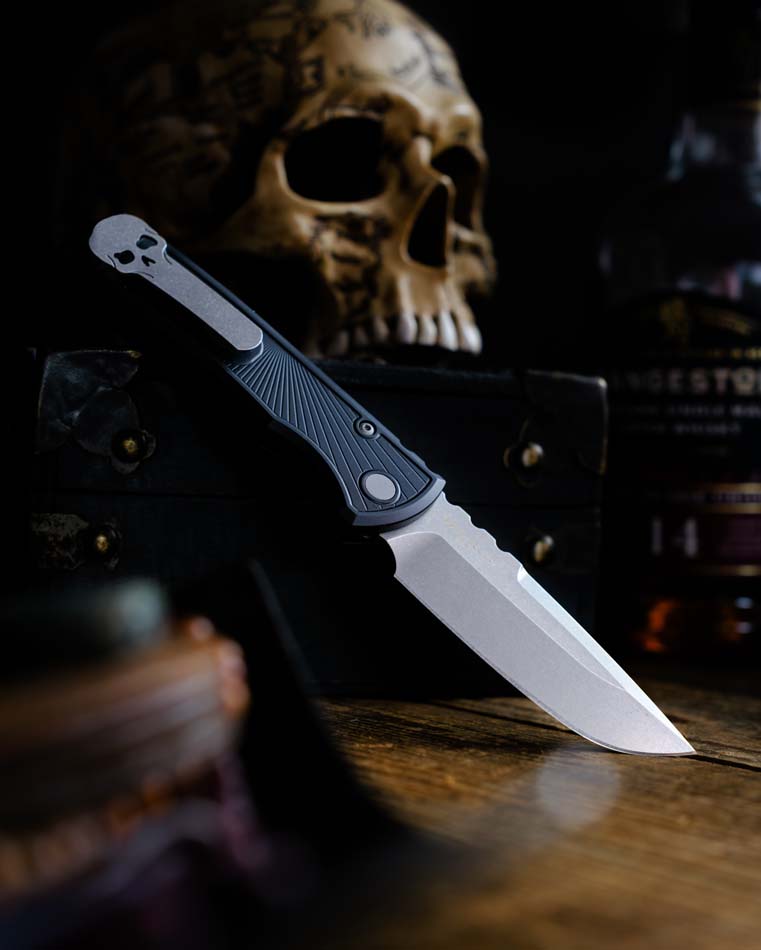 Chaves Knives x Pro-Tech Redencion 229 DP - 3.4" S35VN Drop Point Black Key-Milled Automatic Knife