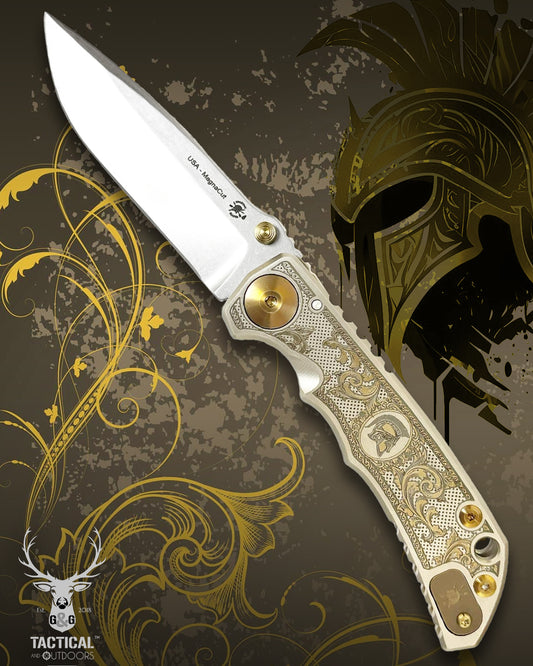 Spartan Blades Harsey Folder - Flourishes, Magnacut Blade Folding Knife