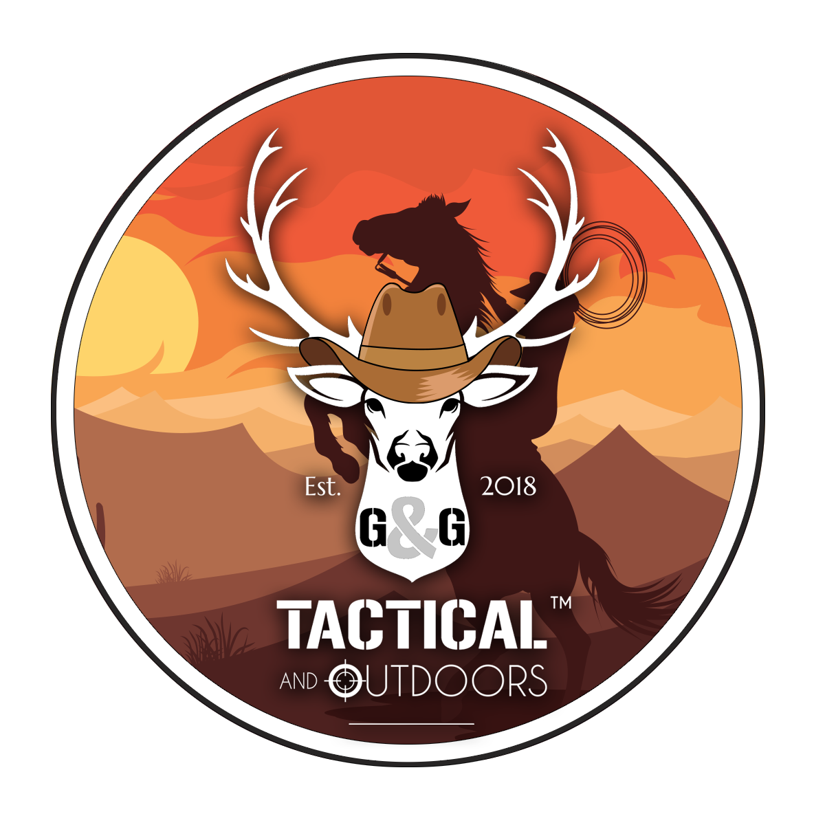 GGTO Rodeo Theme 3" Matte Laminate Sticker
