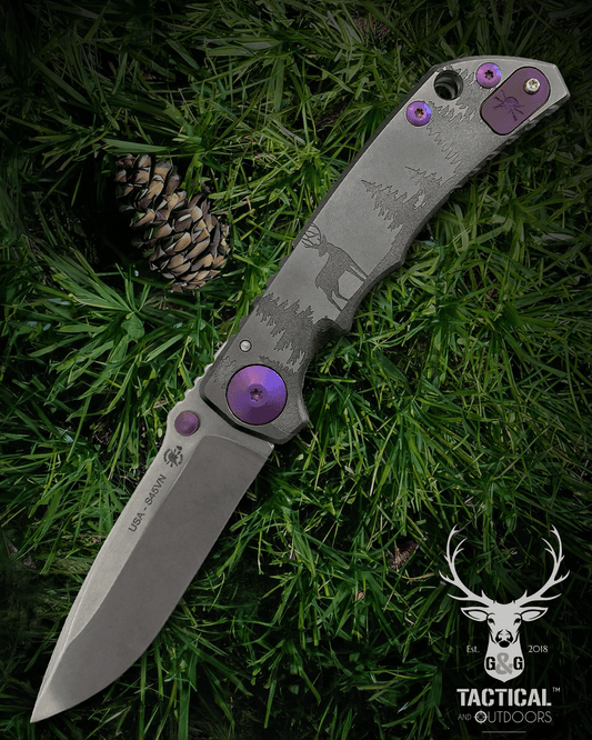 Spartan Blades DEER SHF Outdoors Deer Harsey Folding Knife 3.95" S45VN Stonewashed Plain Blade, Titanium Handles #8 of 24