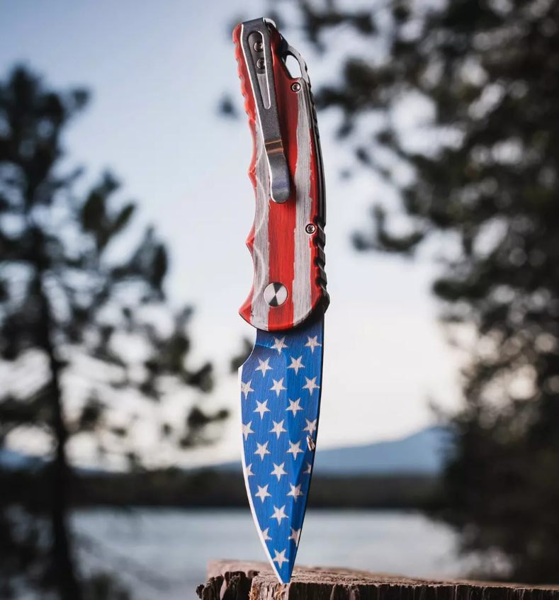 Pro-Tech T501-PATRIOT TR-5 Tactical Response 5 USA Flag Patriot Folding Automatic Knife