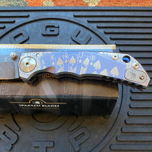 Load image into Gallery viewer, Spartan Blades SF5 ROYAL FLUSH Damascus SHF Royal Flush Harsey Folding Knife 3.95&quot; Damascus Blade, Titanium Handles
