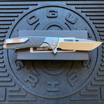 Sharp By Design Mini Evo Flipper 3.25" Satin HARPOON CARBON FIBER Inlay Knife