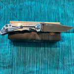 Spartan Blades Harsey Folder - Shield Engraved Damascus Blade - Special Edition