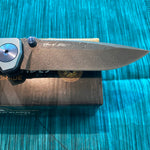 Spartan Blades Harsey Folder - Shield Engraved Damascus Blade - Special Edition