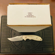 Load image into Gallery viewer, Rick Hinderer Emmett Bowie 3.83&quot; Stonewash OG Green Micarta CPM 20CV Fixed Blade Knife
