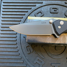 Load image into Gallery viewer, Spartan Blades SF3BK PALLAS Flipper 3.75&quot; S35VN Black PVD Plain Blade, Black Aluminum Handles
