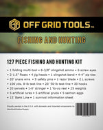 Offgrid Tool FISHING & HUNTING - 127 PIECE FISHING & HUNTING KIT