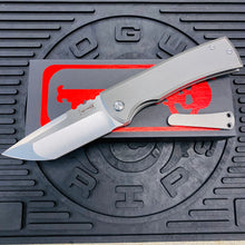 Load image into Gallery viewer, Chaves Ultramar 229 Kickstop TANTO Titanium 3.63&quot; Belt Satin Knife
