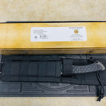 Load image into Gallery viewer, Spartan Blades Horkos Black 5.6&quot; Fixed Blade Knife CE Canvas Micarta Black Handle with Black Molle Sheath SB4BKBKNLBK
