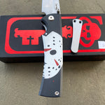 Chaves Sangre 229 Wharncliffe JASON THEME Stonewash Ti Belt Finish 3.7" Folding Knife