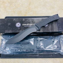 Load image into Gallery viewer, Spartan Blades Machai Black 6.625&quot; Blade Black Micarta Handles Pro-Grade Knife SBSL002BKBK

