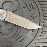 Spartan Blades Harsey Folder - Plague Doctor GREEN Special Edition Chad Nichols Damascus Blade