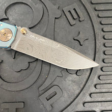 Load image into Gallery viewer, Spartan Blades Harsey Folder - Plague Doctor GREEN Special Edition Chad Nichols Damascus Blade
