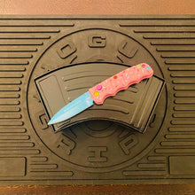 Load image into Gallery viewer, Boker MINI Dessert Warrior Kalashnikov Dagger Automatic Knife 2.5&quot; Blue Donut

