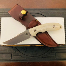 Load image into Gallery viewer, Rick Hinderer Emmett Bowie 3.83&quot; Stonewash OG Green Micarta CPM 20CV Fixed Blade Knife
