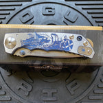 Spartan Blades SF5VIKING SHF Viking Longboat Harsey Folding Knife 3.95" S45VN Stonewashed Plain Blade, Titanium Handles