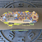 Curtiss Custom F3 Large 3.75" Spanto, Flipper, Titanium Torched PM-Mill Handles, Bronzed Polished Hardware, Magnacut Knife