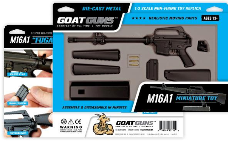 Goatguns Mini M16A1 - Black Die Cast Model Toy