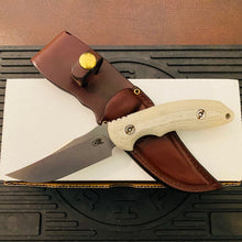 Load image into Gallery viewer, Rick Hinderer Emmett Bowie 3.83&quot; Stonewash OG Green Micarta CPM 20CV Fixed Blade Knife
