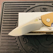 Load image into Gallery viewer, Rick Hinderer XM-18 3.5″ Recurve Tri-Way Stonewash Bronze Coyote G10 Folding Knife
