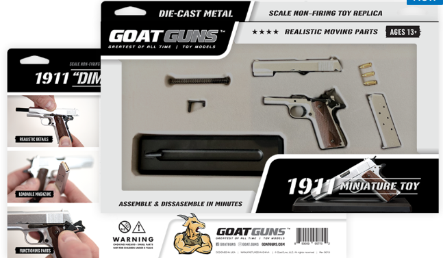 Goatguns Mini 1911 SILVER - Die Cast Model Toy