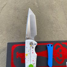 Load image into Gallery viewer, Chaves Liberation 229 Sugar Skulls Dia De Los Muertas Green Clip Tanto Stonewash Ti Belt Finish 3.69&quot; Folding Knife

