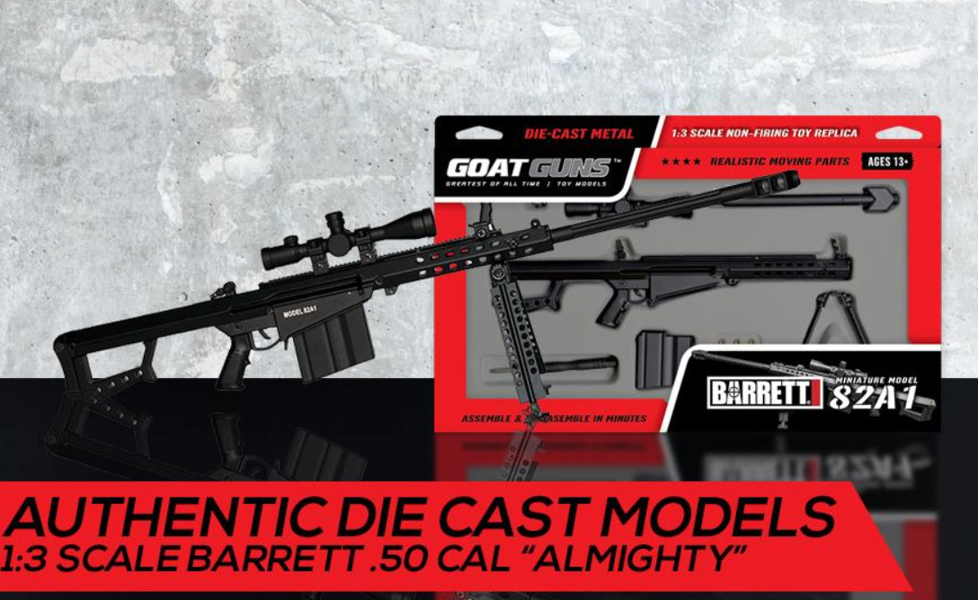 Goatguns Mini .50 Cal BLACK - Die Cast Model Toy
