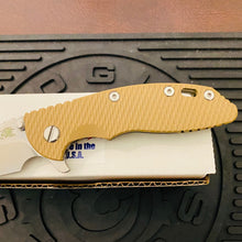 Load image into Gallery viewer, Rick Hinderer XM-18 3.5″ Recurve Tri-Way Stonewash Bronze Coyote G10 Folding Knife
