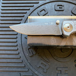 Spartan Blades SF5 KOI FISH Damascus SHF Koi Fish Harsey Folding Knife 3.95" Damascus Blade, Titanium Handles