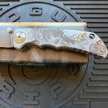 Load image into Gallery viewer, Spartan Blades SF5 KOI FISH Damascus SHF Koi Fish Harsey Folding Knife 3.95&quot; Damascus Blade, Titanium Handles
