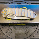 Curtiss Custom F3 Large 3.75" Spanto, Non-Flipper SLIM, Titanium Torched Handles, Torched Hardware, Magnacut Knife